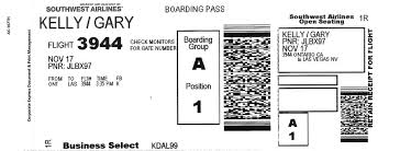 southwest airlines boarding pass group b